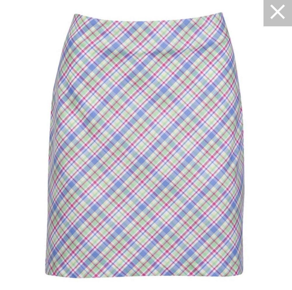 Greg Norman Women’s Plaid Golf Skort Zip Closure Multicolor size 8